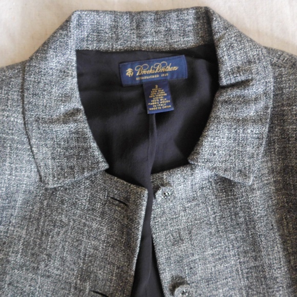 Brooks Brothers Women 2 Silk Linen Grey Lady Coat - Picture 3 of 13